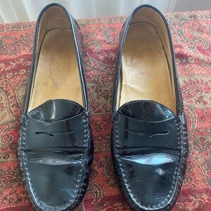 Tod’s Black Patent Leather Driving Shoes, Size 38.5. (8.5)